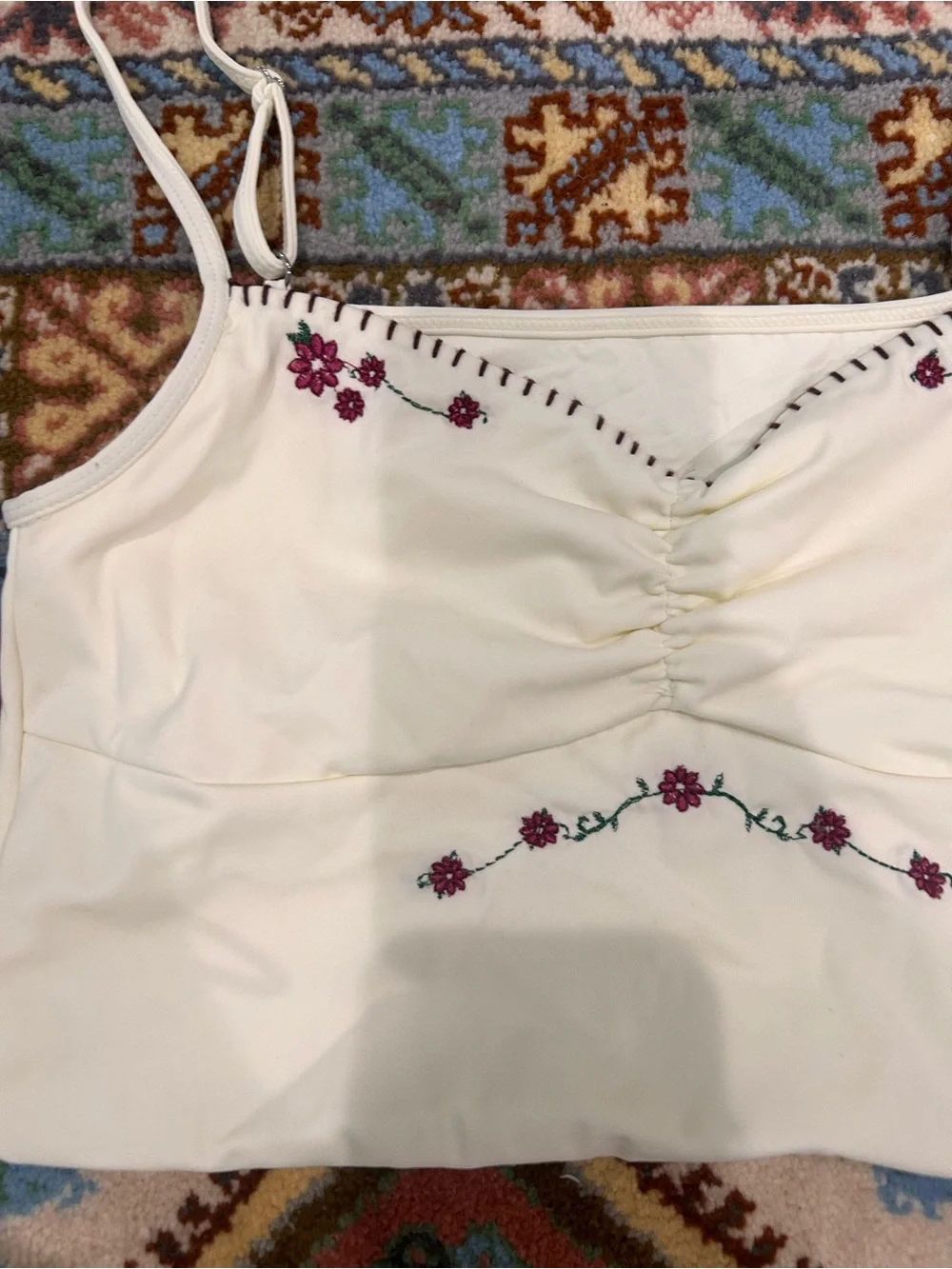 Frankie’s bikinis Embroidered Two-Piece Bikini Set
